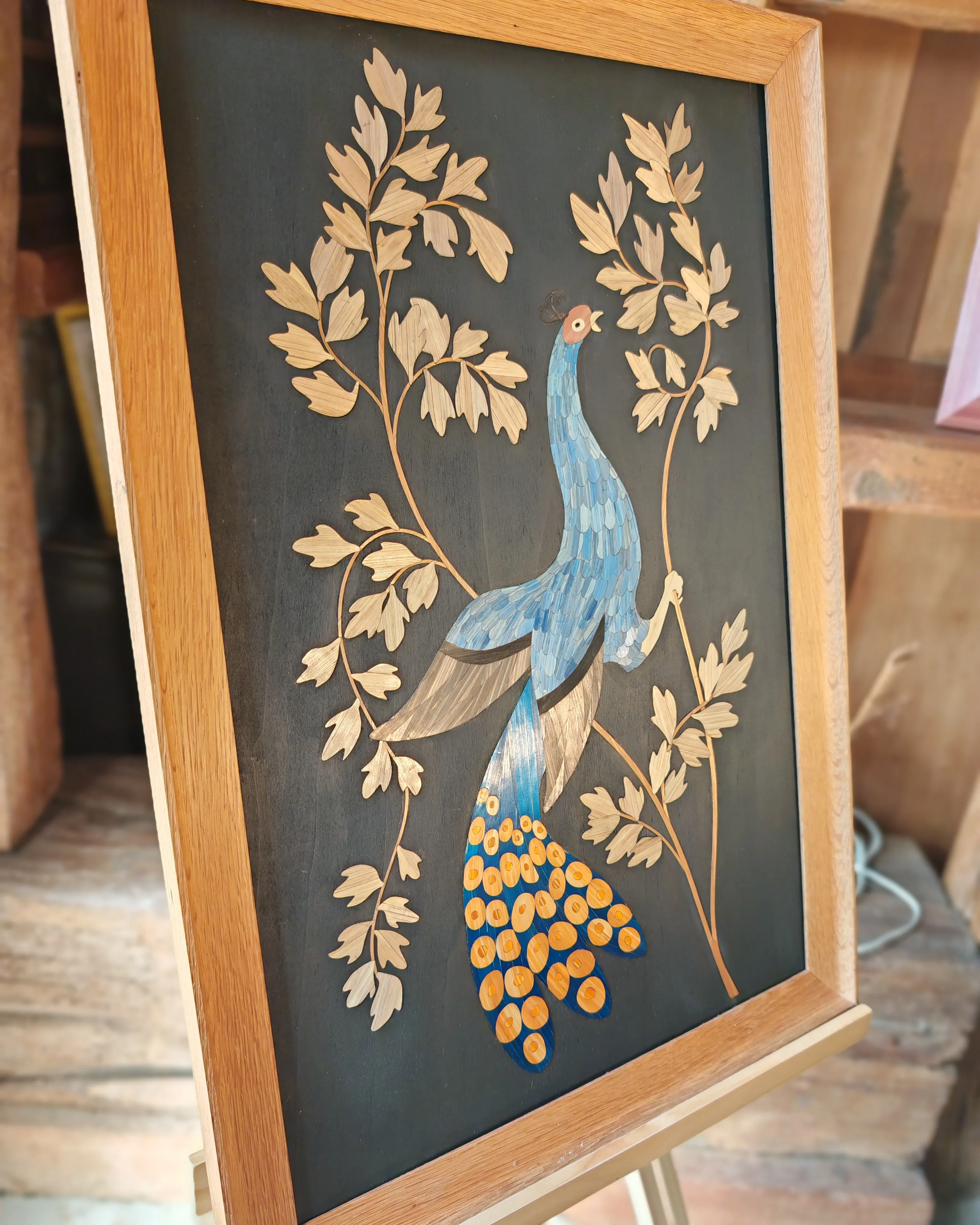 Tableau Paon avec cadre